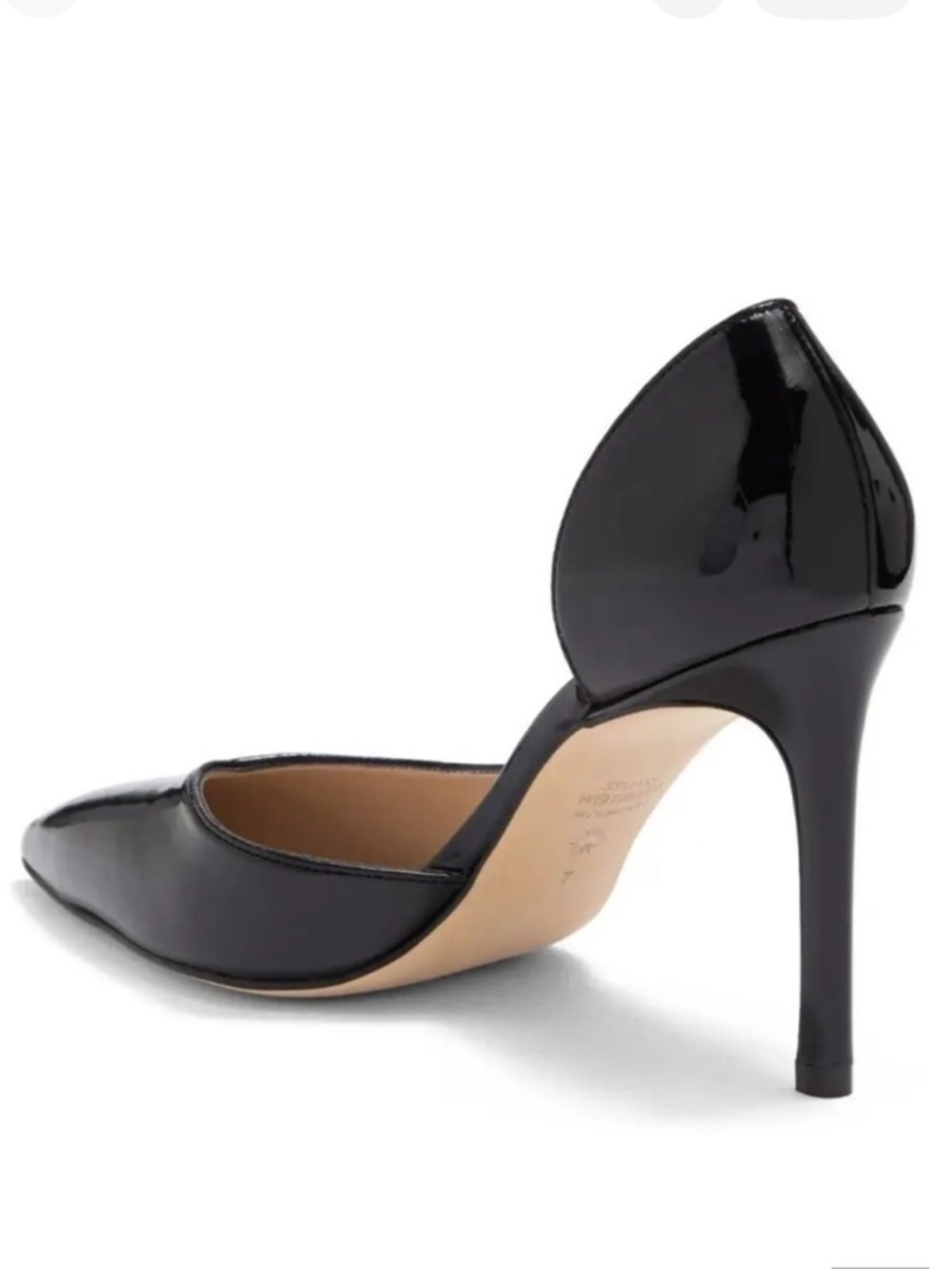 NWT Stuart Weitzman Black Patent Avenue 95 Pointed Heels Sz 6.5 - Picture 3 of 7